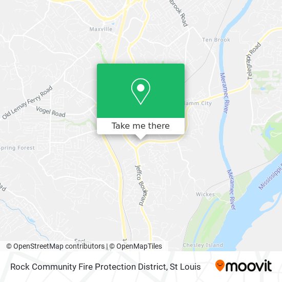 Mapa de Rock Community Fire Protection District
