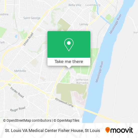 St. Louis VA Medical Center Fisher House map