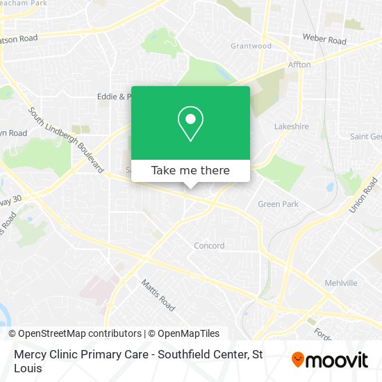 Mercy Clinic Primary Care - Southfield Center map