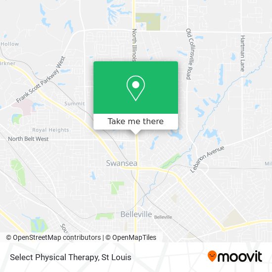 Select Physical Therapy map