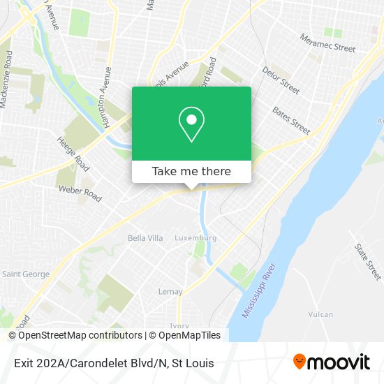 Mapa de Exit 202A/Carondelet Blvd/N