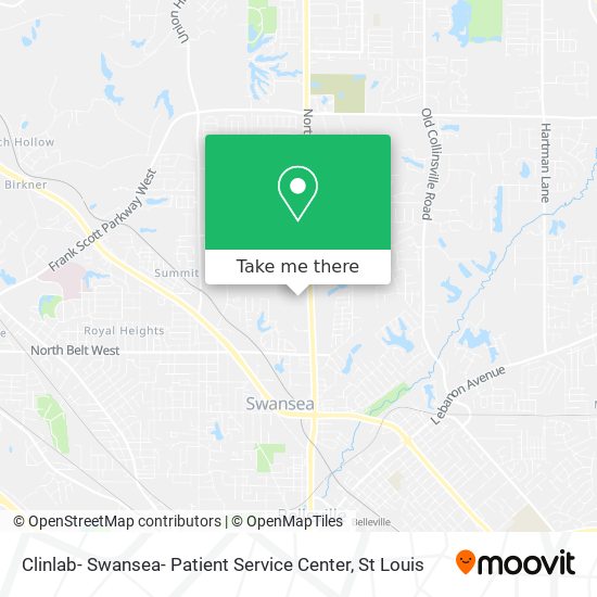 Clinlab- Swansea- Patient Service Center map