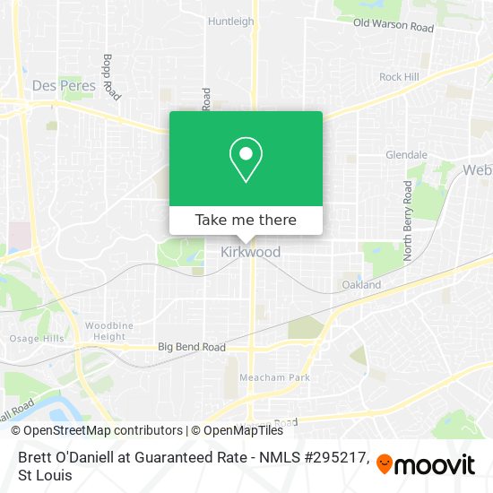 Brett O'Daniell at Guaranteed Rate - NMLS #295217 map