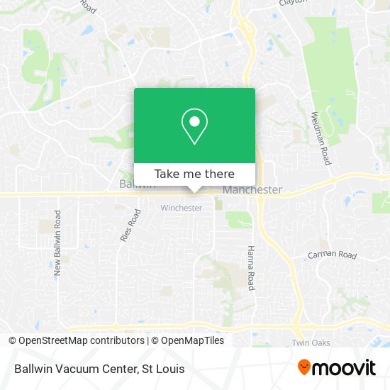 Mapa de Ballwin Vacuum Center