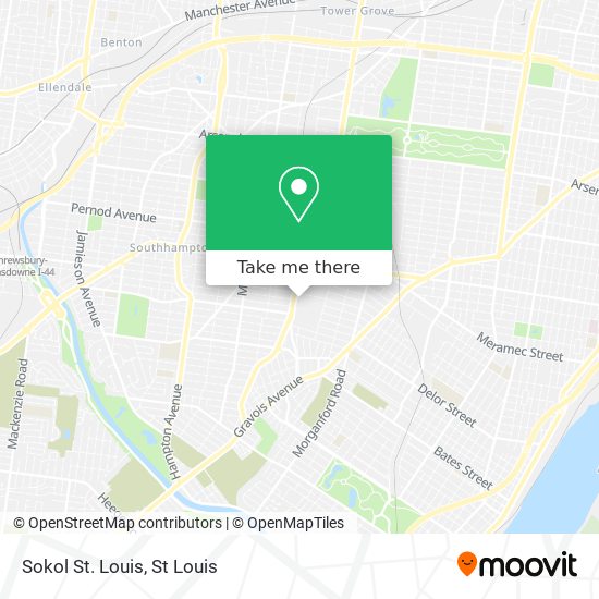 Mapa de Sokol St. Louis