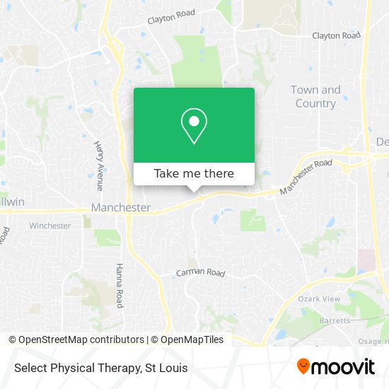 Select Physical Therapy map