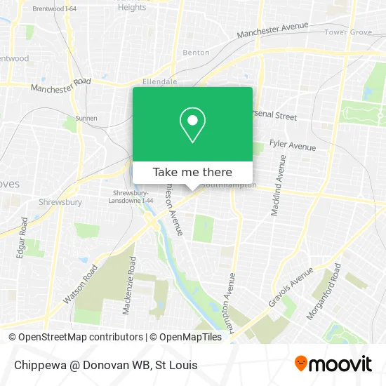 Chippewa @ Donovan WB map