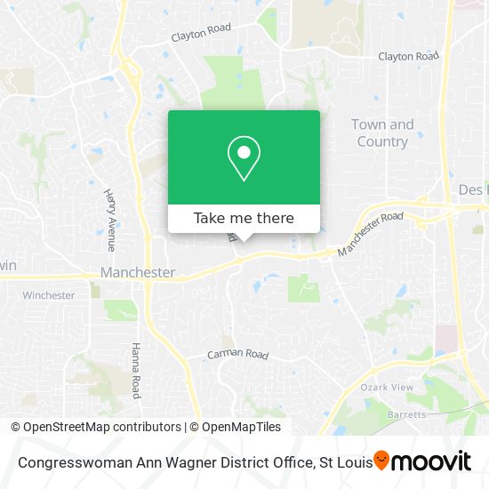 Congresswoman Ann Wagner District Office map