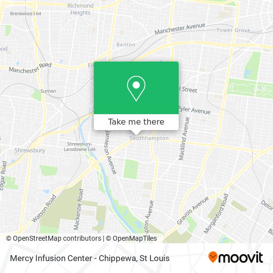 Mercy Infusion Center - Chippewa map