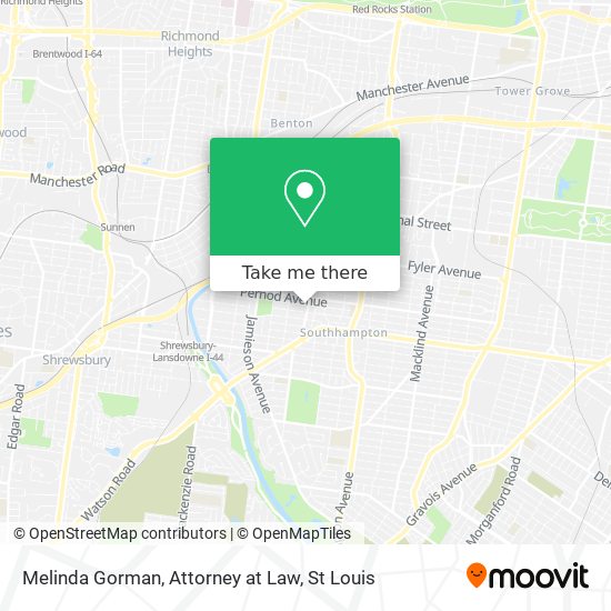 Melinda Gorman, Attorney at Law map