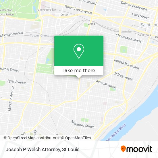 Joseph P Welch Attorney map