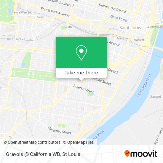 Gravois @ California WB map