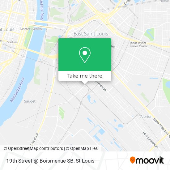 Mapa de 19th Street @ Boismenue SB