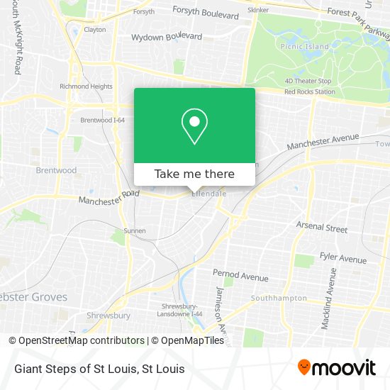 Giant Steps of St Louis map