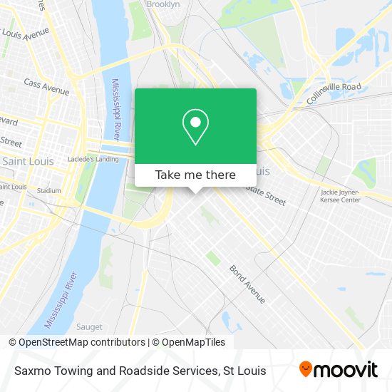 Saxmo Towing and Roadside Services map