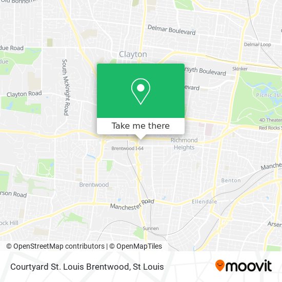 Courtyard St. Louis Brentwood map
