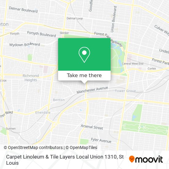 Mapa de Carpet Linoleum & Tile Layers Local Union 1310