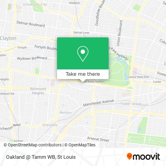 Oakland @ Tamm WB map