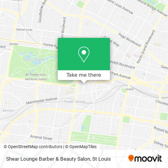 Mapa de Shear Lounge Barber & Beauty Salon