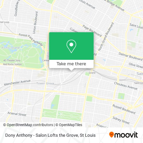 Mapa de Dony Anthony - Salon Lofts the Grove