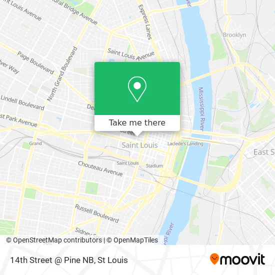 14th Street @ Pine NB map