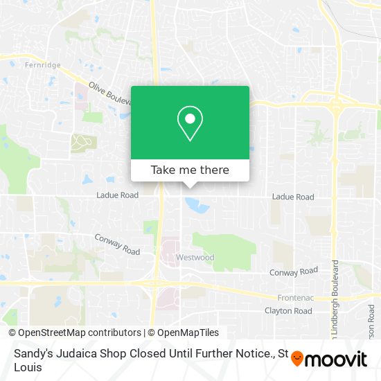 Sandy's Judaica Shop Closed Until Further Notice. map