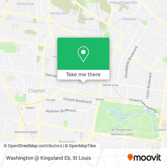Washington @ Kingsland Eb map