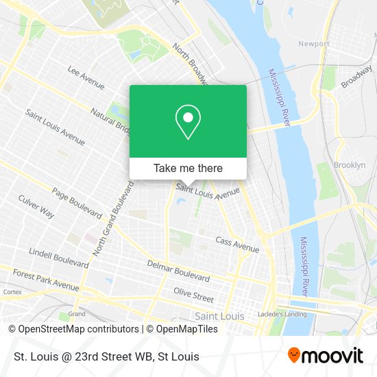 St. Louis @ 23rd Street WB map