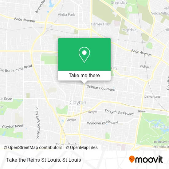 Take the Reins St Louis map