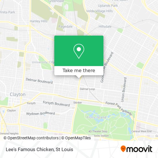 Mapa de Lee's Famous Chicken