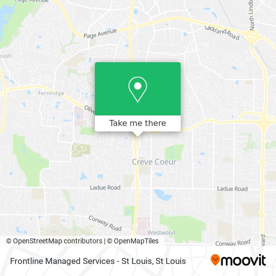 Mapa de Frontline Managed Services - St Louis