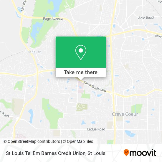 Mapa de St Louis Tel Em Barnes Credit Union