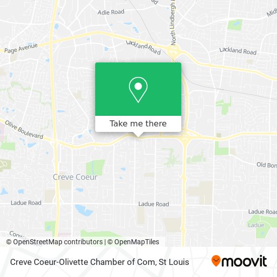 Creve Coeur-Olivette Chamber of Com map