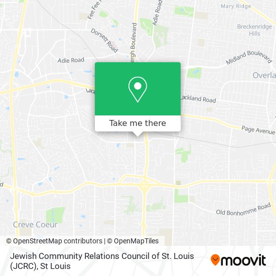 Jewish Community Relations Council of St. Louis (JCRC) map