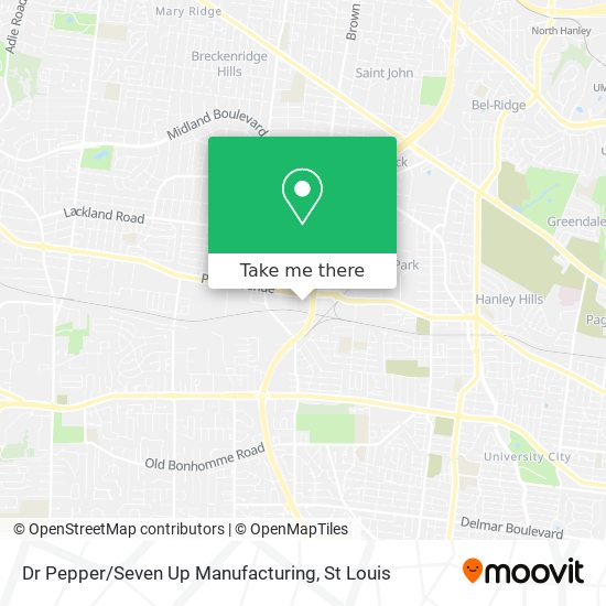 Mapa de Dr Pepper / Seven Up Manufacturing