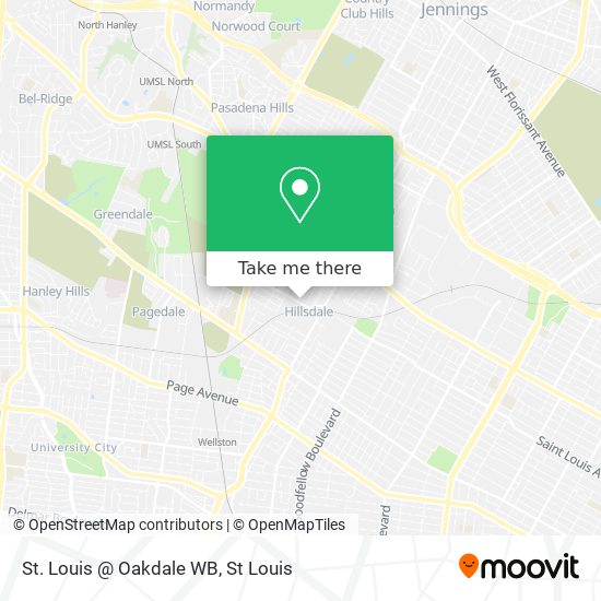 St. Louis @ Oakdale WB map