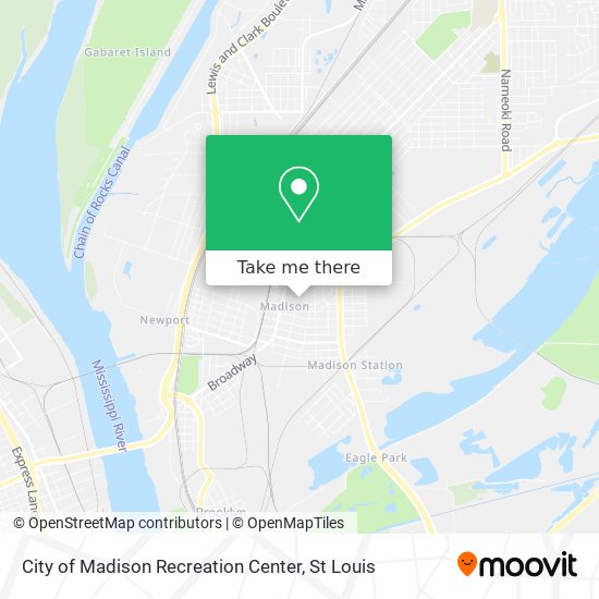 City of Madison Recreation Center map