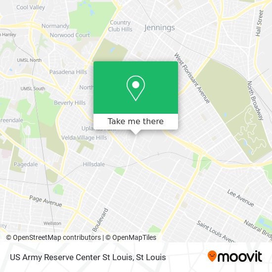 Mapa de US Army Reserve Center St Louis