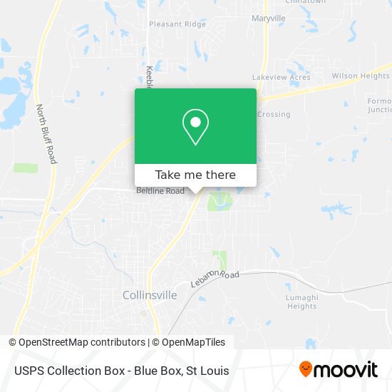 USPS Collection Box - Blue Box map