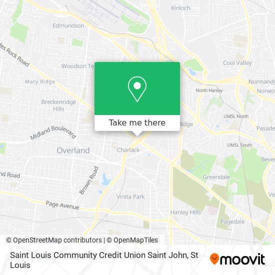 Saint Louis Community Credit Union Saint John map