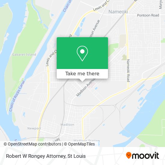 Robert W Rongey Attorney map