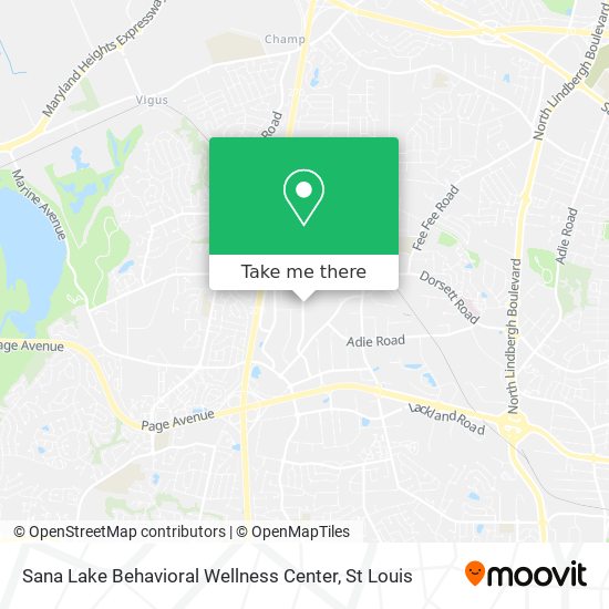 Mapa de Sana Lake Behavioral Wellness Center