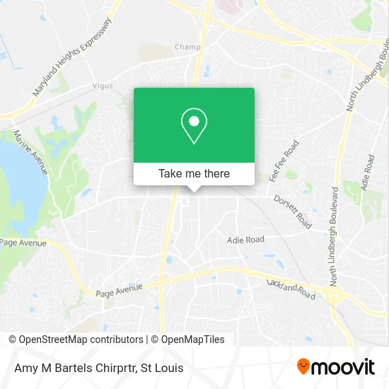 Amy M Bartels Chirprtr map