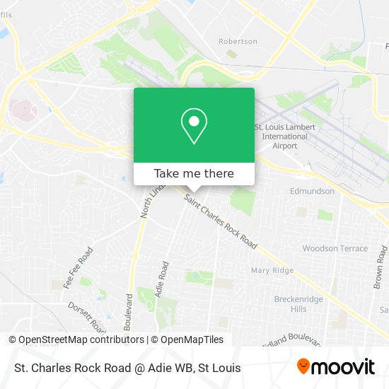 St. Charles Rock Road @ Adie WB map