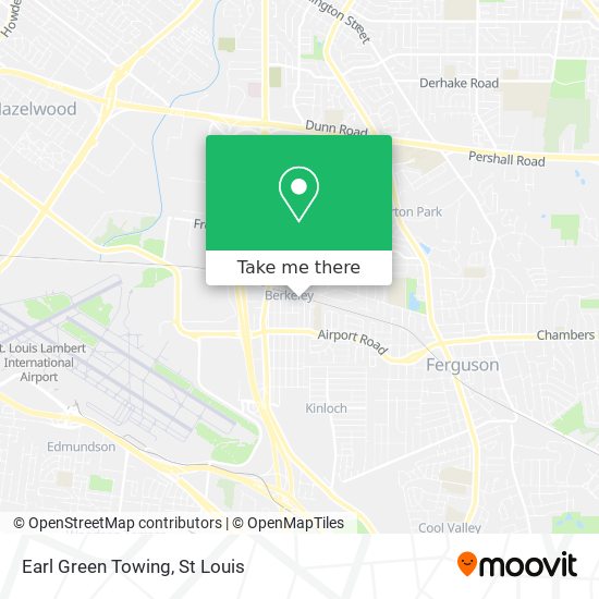 Earl Green Towing map