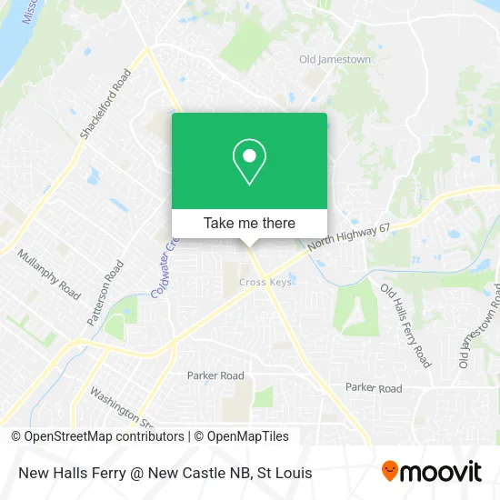 Mapa de New Halls Ferry @ New Castle NB