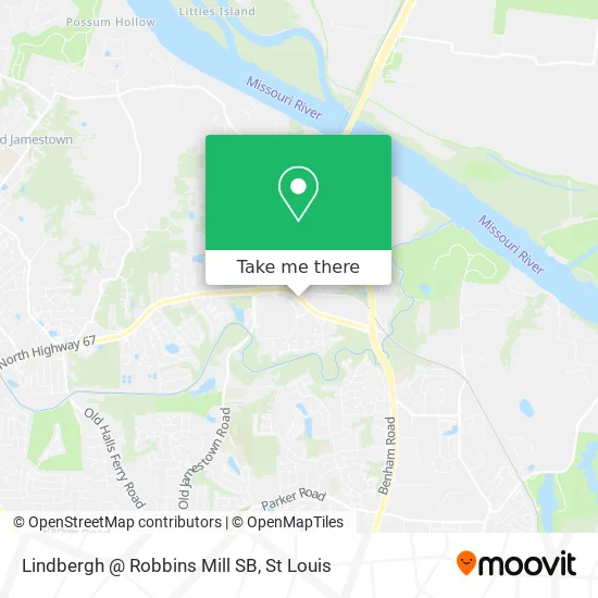 Lindbergh @ Robbins Mill SB map