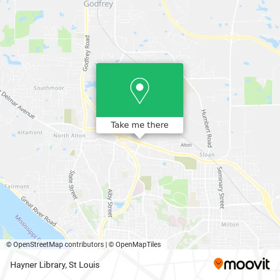 Hayner Library map