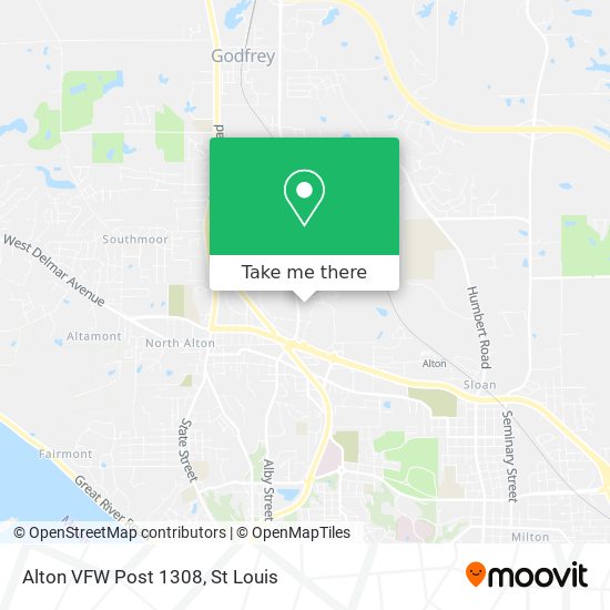 Alton VFW Post 1308 map