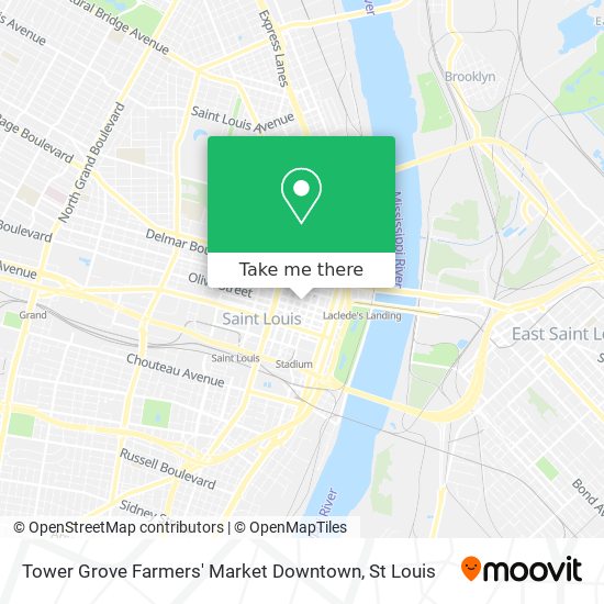 Mapa de Tower Grove Farmers' Market Downtown